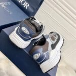 Dior Unisex CD B30 Sneaker Anthracite Gray Mesh Black Blue Gray Technical Fabric - immagine 6