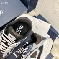 Dior Unisex CD B30 Sneaker Anthracite Gray Mesh Black Blue Gray Technical Fabric (9)