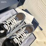 Dior Unisex CD B30 Sneaker Anthracite Gray Mesh Black Blue Gray Technical Fabric - immagine 5