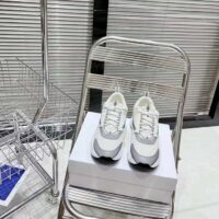 Dior Unisex Shoes CD B22 Sneaker White Technical Mesh White Silver-Tone Calfskin (7)