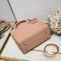 Dior Women CD Medium Lady Dior Bag Blush Ultramatte Cannage Calfskin (10)