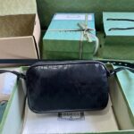 Gucci GG Unisex GG Crystal Mini Shoulder Bag Black Crystal Canvas Leather Nylon Lining - immagine 3
