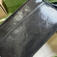 Gucci GG Unisex GG Crystal Mini Shoulder Bag Black Crystal Canvas Leather Nylon Lining (2)