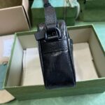 Gucci GG Unisex GG Crystal Mini Shoulder Bag Black Crystal Canvas Leather Nylon Lining - immagine 5