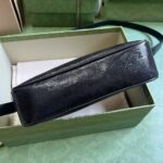 Gucci GG Unisex GG Crystal Mini Shoulder Bag Black Crystal Canvas Leather Nylon Lining - immagine 4