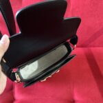 Gucci GG Women Gucci Horsebit 1955 Mini Rounded Bag Black Leather Cotton Linen Lining - Image 9