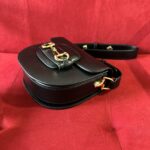 Gucci GG Women Gucci Horsebit 1955 Mini Rounded Bag Black Leather Cotton Linen Lining - Image 3
