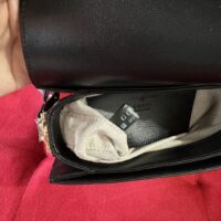 Gucci GG Women Gucci Horsebit 1955 Mini Rounded Bag Black Leather Cotton Linen Lining (3)