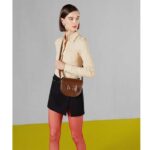 Gucci GG Women Gucci Horsebit 1955 Mini Rounded Bag Brown Leather Cotton Linen Lining - Image 12