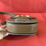 Gucci GG Women Gucci Horsebit 1955 Mini Rounded Bag Brown Leather Cotton Linen Lining - Image 6