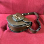 Gucci GG Women Gucci Horsebit 1955 Mini Rounded Bag Brown Leather Cotton Linen Lining - Image 5