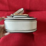 Gucci GG Women Gucci Horsebit 1955 Mini Rounded Bag White Leather Cotton Linen Lining - Image 7