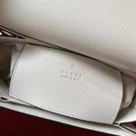 Gucci GG Women Gucci Horsebit 1955 Mini Rounded Bag White Leather Cotton Linen Lining - Image 10