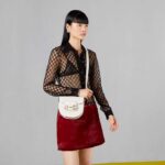 Gucci GG Women Gucci Horsebit 1955 Mini Rounded Bag White Leather Cotton Linen Lining - Image 11