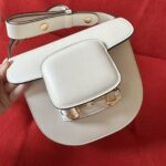 Gucci GG Women Gucci Horsebit 1955 Mini Rounded Bag White Leather Cotton Linen Lining - Image 5