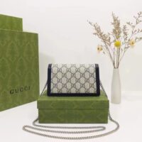 Gucci Unisex Dionysus GG Super Mini Bag Beige Blue GG Supreme Canvas (3)