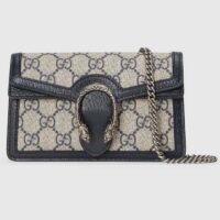 Gucci Unisex Dionysus GG Super Mini Bag Beige Blue GG Supreme Canvas (3)