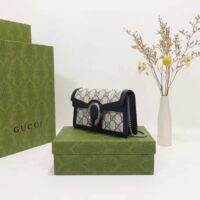 Gucci Unisex Dionysus GG Super Mini Bag Beige Blue GG Supreme Canvas (3)