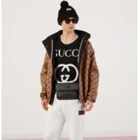 Gucci Unisex GG Black Belt Bag Black Grey GG Supreme Canvas Leather Trim (9)