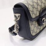 Gucci Unisex Gucci Horsebit 1955 GG Mini Bag Beige Blue GG Supreme Canvas - Bild 10