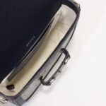 Gucci Unisex Gucci Horsebit 1955 GG Mini Bag Beige Blue GG Supreme Canvas - Bild 9