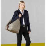 Gucci Unisex Jackie 1961 Medium Shoulder Bag Beige Ebony GG Supreme Piston Closure - Bild 11