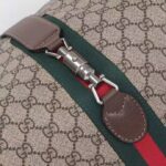 Gucci Unisex Jackie 1961 Medium Shoulder Bag Beige Ebony GG Supreme Piston Closure - Bild 9