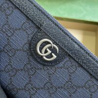 Gucci Unisex Ophidia GG Zip Around Wallet Blue Dark Blue GG Supreme Canvas (1)