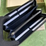 Gucci Unisex Ophidia GG Zip Around Wallet Blue Dark Blue GG Supreme Canvas - Image 8