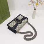 Gucci Women Dionysus GG Small Rectangular Bag Beige Blue GG Supreme Canvas – Image 6