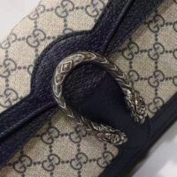 Gucci Women Dionysus GG Small Rectangular Bag Beige Blue GG Supreme Canvas (13)