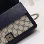 Gucci Women Dionysus GG Small Rectangular Bag Beige Blue GG Supreme Canvas – Image 10