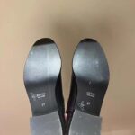 Gucci Women GG Boot Double G Embroidery Studs Black Leather Low 3.6 CM Heel - Bild 7