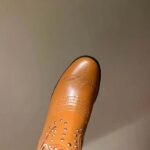 Gucci Women GG Boot Double G Embroidery Studs Brown Leather Low 3.6 CM Heel - immagine 6