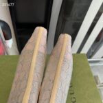 Gucci Women GG Mid-Heel Boot Rose Beige GG Crystal Mesh Leather Sole Pointed Toe - immagine 9