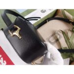 Gucci Women Gucci Horsebit 1955 Small Shoulder Bag Black Leather Zip Closure - Bild 7