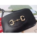 Gucci Women Gucci Horsebit 1955 Small Shoulder Bag Black Leather Zip Closure - Bild 3