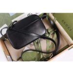 Gucci Women Gucci Horsebit 1955 Small Shoulder Bag Black Leather Zip Closure - Bild 8