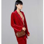 Gucci Women Gucci Horsebit 1955 Small Shoulder Bag Brown Leather Zip Closure – Bild 12