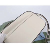 Gucci Women Gucci Horsebit 1955 Small Shoulder Bag White Leather Zip Closure (5)