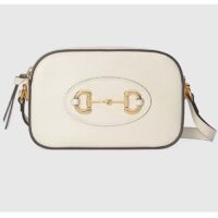 Gucci Women Gucci Horsebit 1955 Small Shoulder Bag White Leather Zip Closure