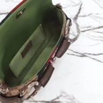 Gucci Women Horsebit Chain Small Shoulder Bag Beige Ebony Original GG Canvas – Image 9