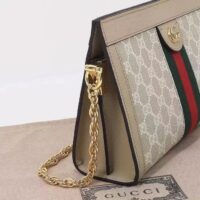 Gucci Women Ophidia GG Small Shoulder Bag Beige White GG Supreme Canvas Double G (2)