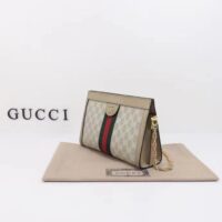 Gucci Women Ophidia GG Small Shoulder Bag Beige White GG Supreme Canvas Double G (2)