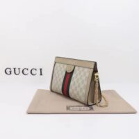 Gucci Women Ophidia GG Small Shoulder Bag Beige White GG Supreme Canvas Double G (2)