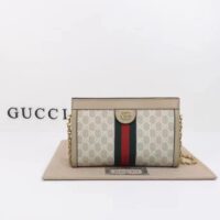 Gucci Women Ophidia GG Small Shoulder Bag Beige White GG Supreme Canvas Double G (2)