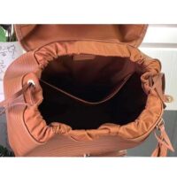 Louis Vuitton LV Unisex Montsouris Backpack Cognac Calf Leather Drawstring Magnetic Closure Handle (2)