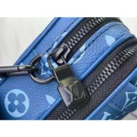 Louis Vuitton LV Unisex Nano Alpha Atlantic Blue Monogram Coated Canvas Cowhide Leather (2)