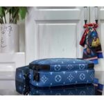 Louis Vuitton LV Unisex Nano Alpha Atlantic Blue Monogram Coated Canvas Cowhide Leather – Bild 6