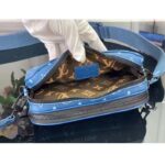 Louis Vuitton LV Unisex Nano Alpha Atlantic Blue Monogram Coated Canvas Cowhide Leather – Bild 7